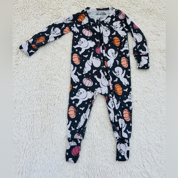 Girls Velveteen 0-3 months fall bamboo pajamas - Picture 2 of 6